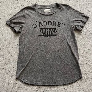 EUC Sol Angeles X Anthropologie “J’Adore Coffee” Tee